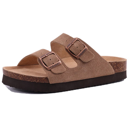 Suede Cork Mules - Maison Novaire #