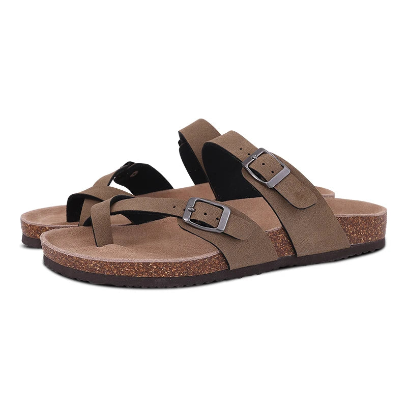 Suede Cork Mules - Maison Novaire #
