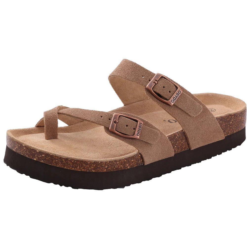 Suede Cork Mules - Maison Novaire #
