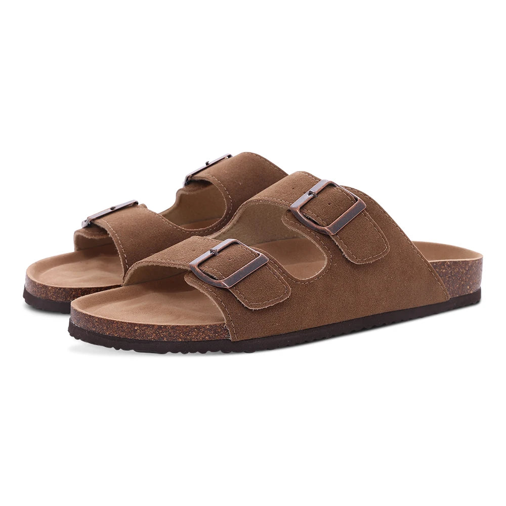 Suede Cork Mules - Maison Novaire #