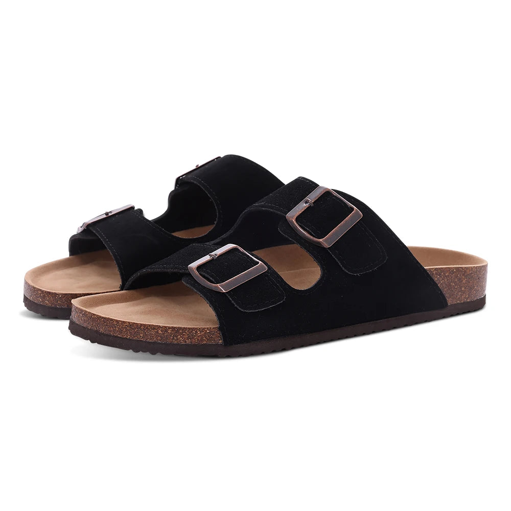 Suede Cork Mules - Maison Novaire #