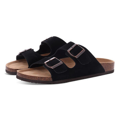Suede Cork Mules - Maison Novaire #