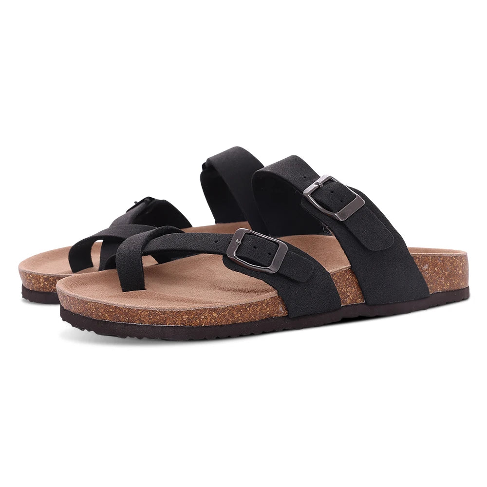 Suede Cork Mules - Maison Novaire #