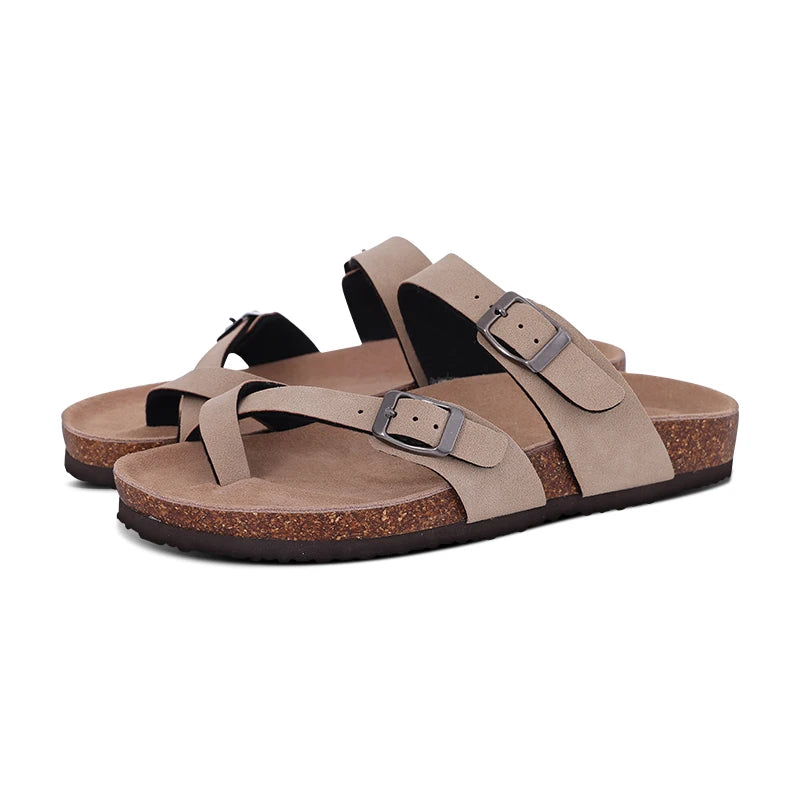 Suede Cork Mules - Maison Novaire #