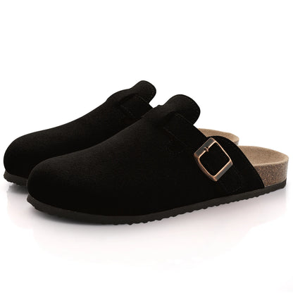 Suede Cork Mules - Maison Novaire #