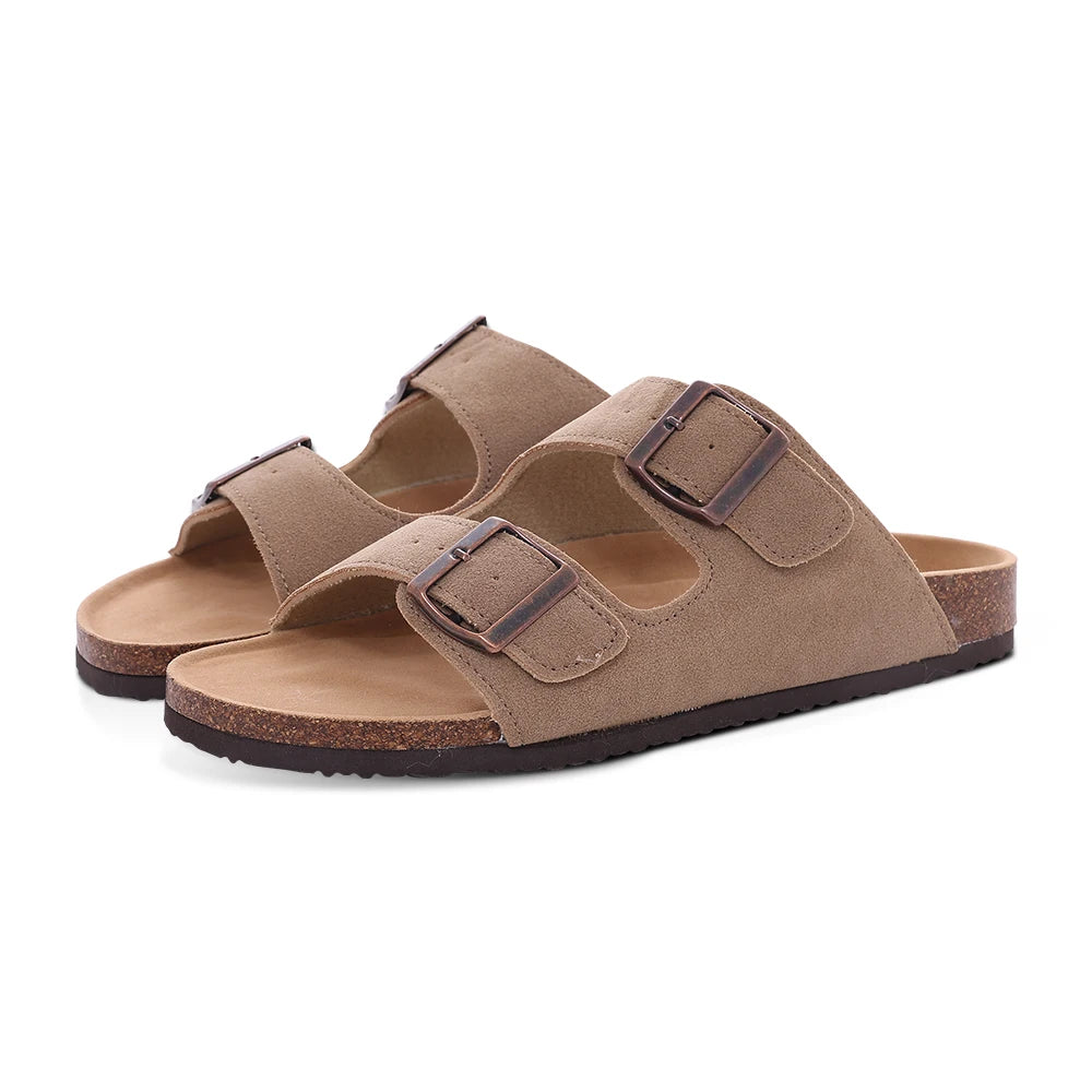 Suede Cork Mules - Maison Novaire #