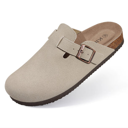 Suede Cork Mules - Maison Novaire #
