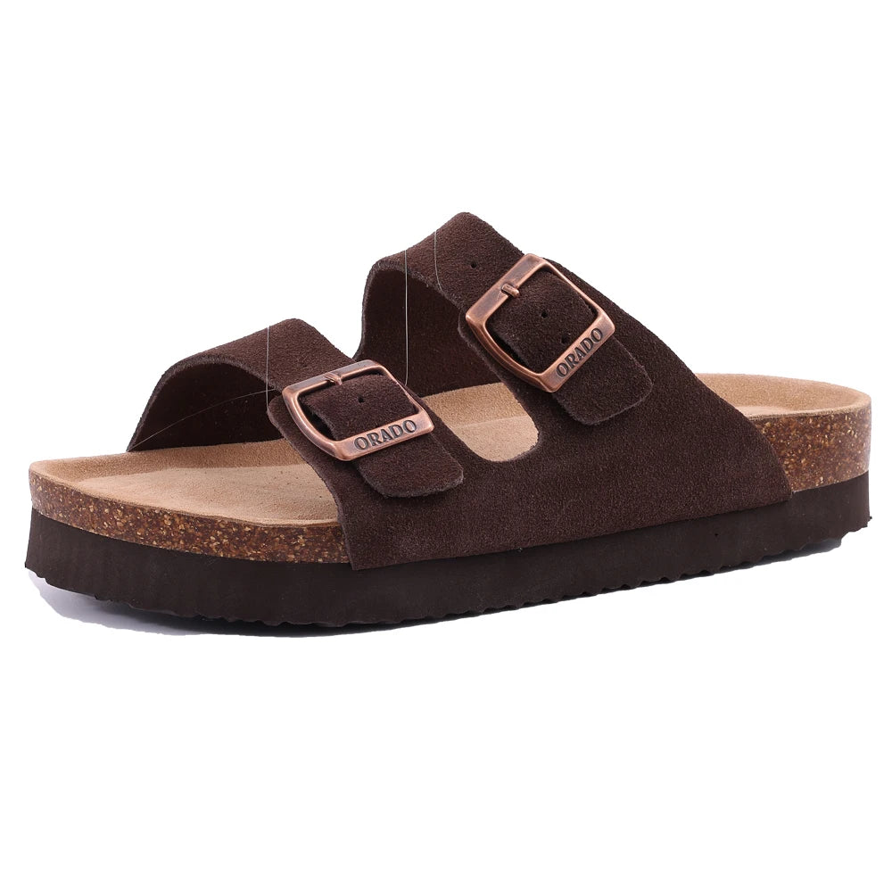 Suede Cork Mules - Maison Novaire #