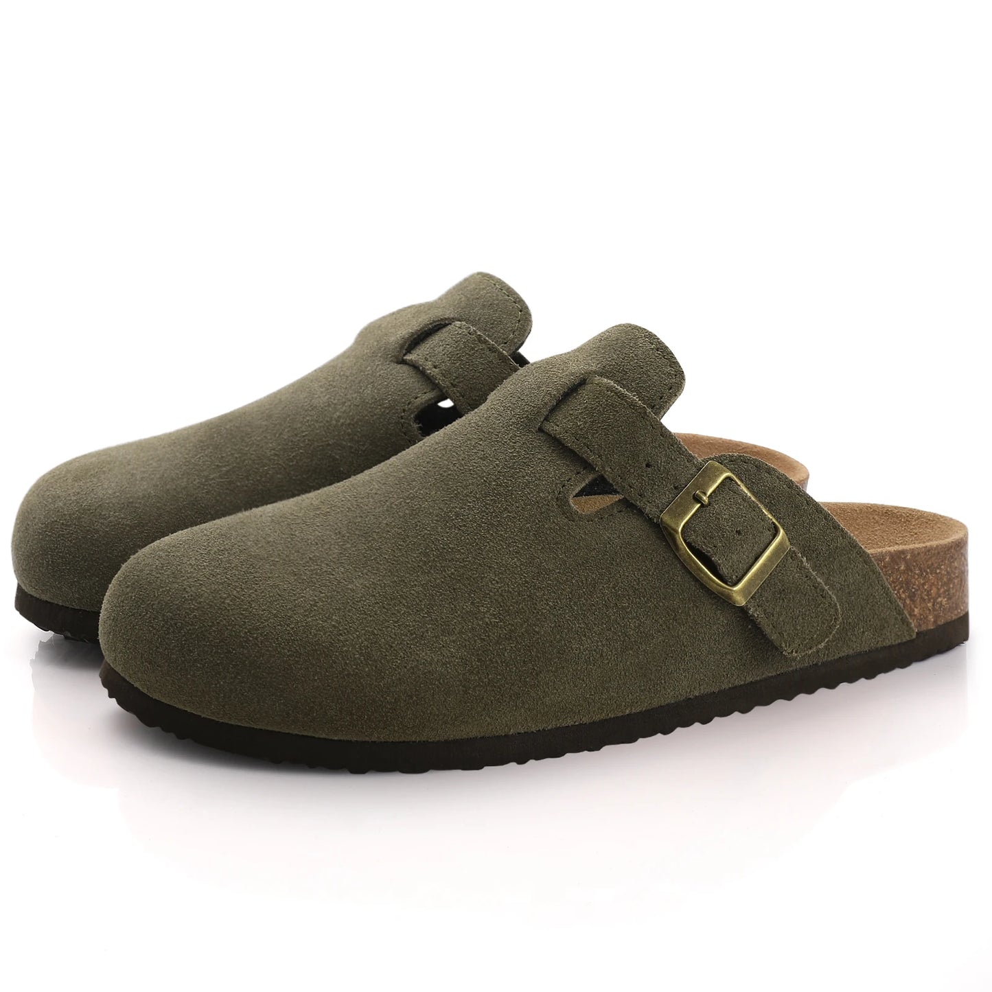 Suede Cork Mules - Maison Novaire #