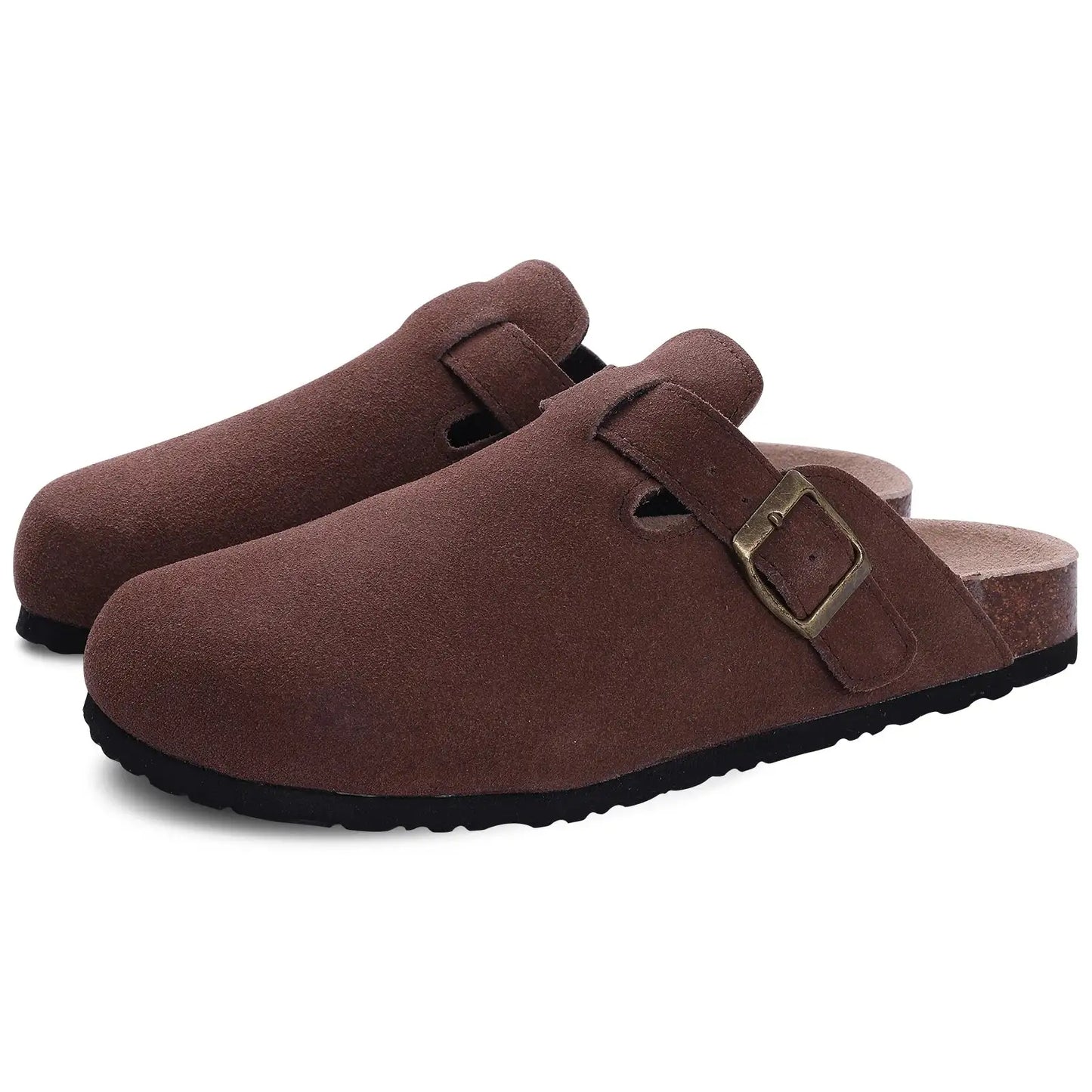 Suede Cork Mules - Maison Novaire #