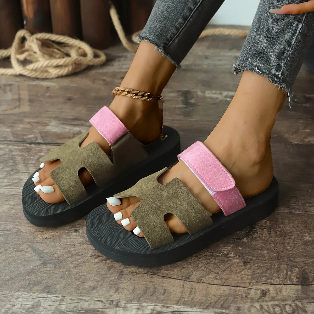 Summer Thick bottom Sandal Slippers. - Maison Novaire