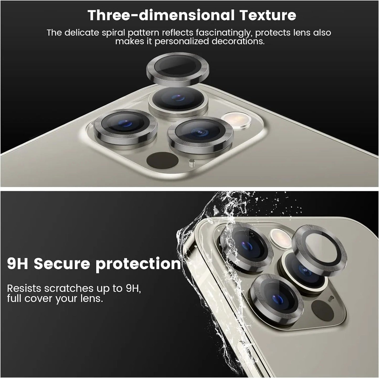 Titanium Gray Metal Tempered Glass Camera Lens Cover - Maison Novaire