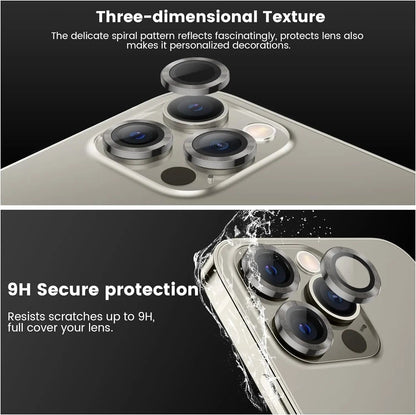 Titanium Gray Metal Tempered Glass Camera Lens Cover - Maison Novaire