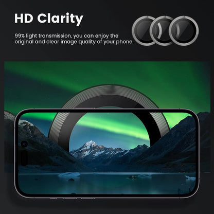 Titanium Gray Metal Tempered Glass Camera Lens Cover - Maison Novaire
