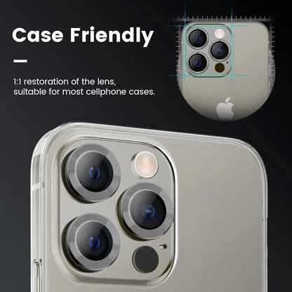Titanium Gray Metal Tempered Glass Camera Lens Cover - Maison Novaire