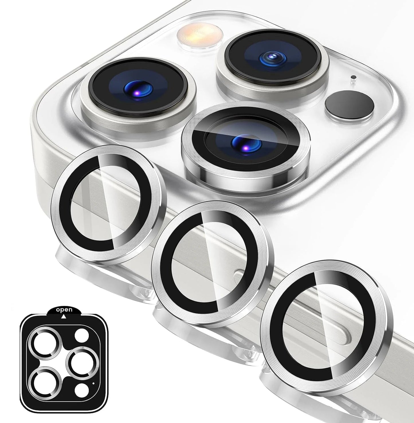 Titanium Gray Metal Tempered Glass Camera Lens Cover - Maison Novaire