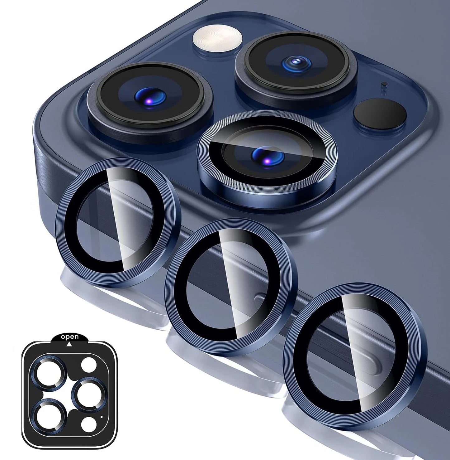 Titanium Gray Metal Tempered Glass Camera Lens Cover - Maison Novaire