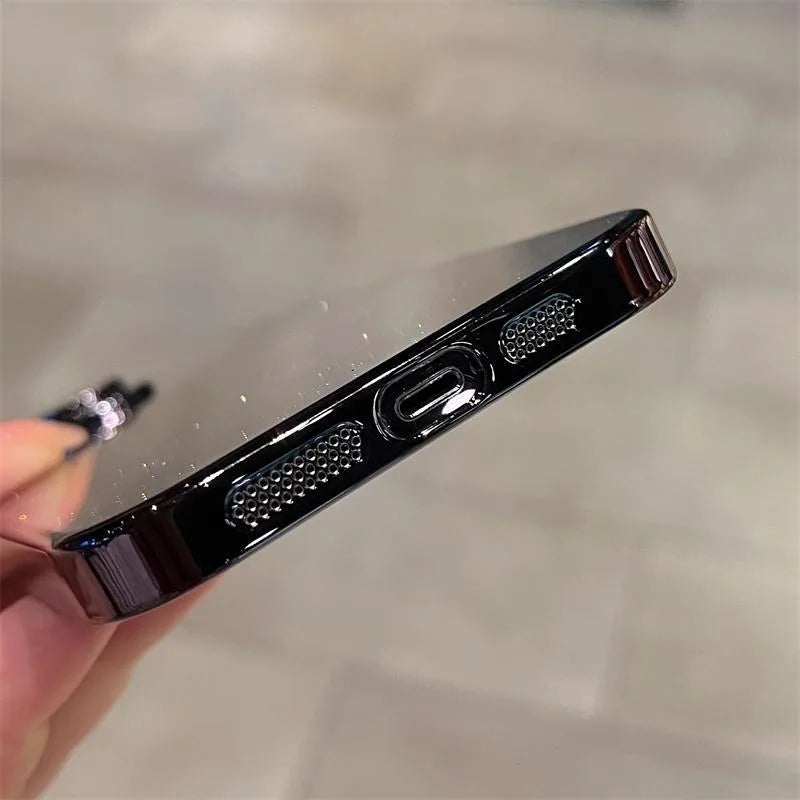 Transparent Glitter Plating iPhone Case. - BLAKESTORE-NG