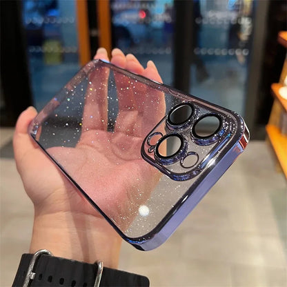 Transparent Glitter Plating iPhone Case. - BLAKESTORE-NG