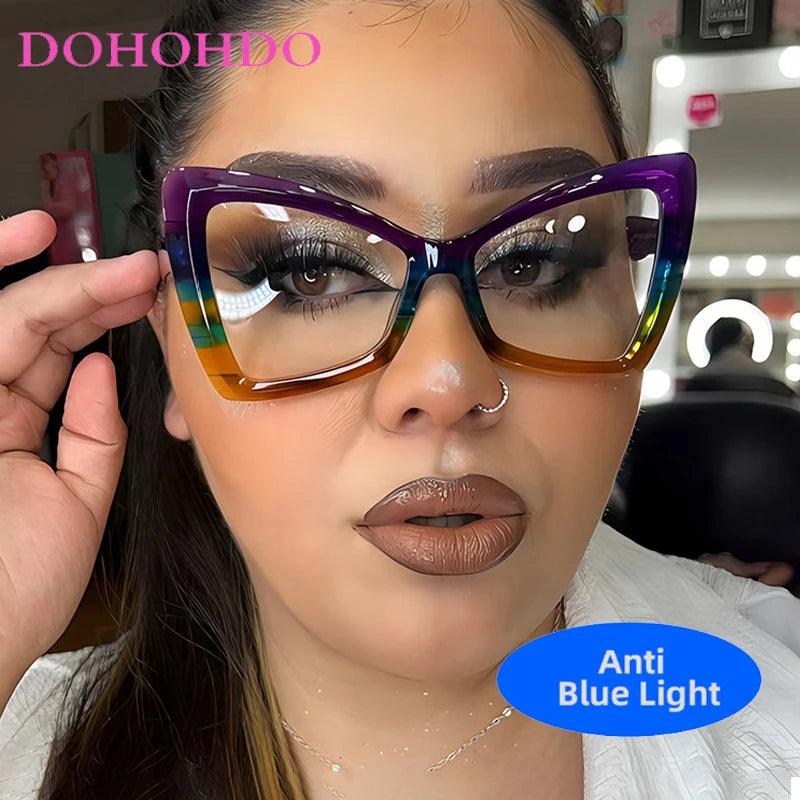 Trendy Butterfly Cat Eye Anti-Blue Light Glasses. - Maison Novaire