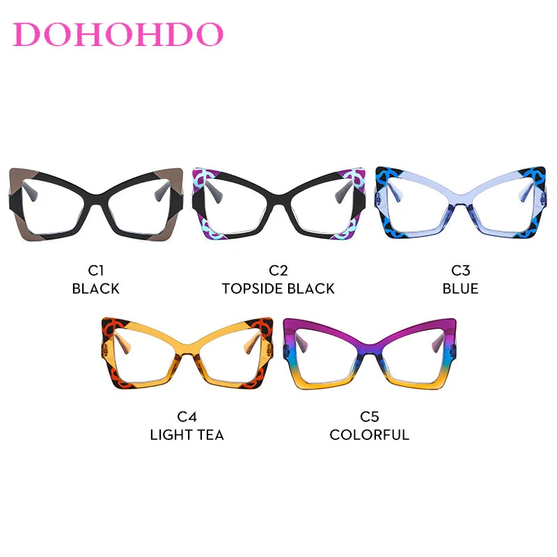 Trendy Butterfly Cat Eye Anti-Blue Light Glasses. - Maison Novaire