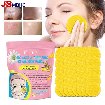 Turmeric Kojic Acid Exfoliating Cleansing Pads. - Maison Novaire #