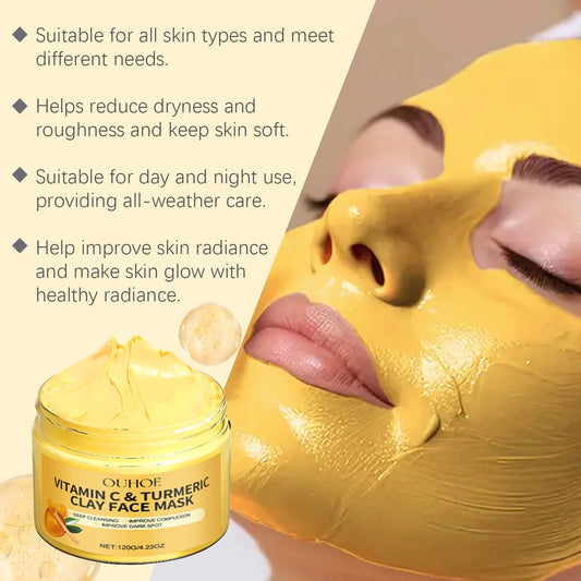 Turmeric VitaminC Clay Deep Cleansing Facial Mask. Maison Novaire
