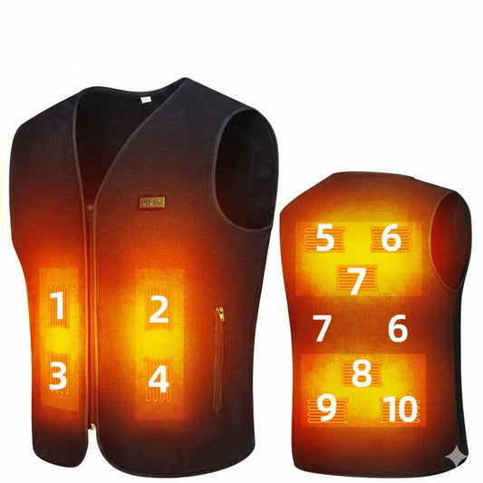 USB Heated Fleece Winter Vest—Unisex - Maison Novaire