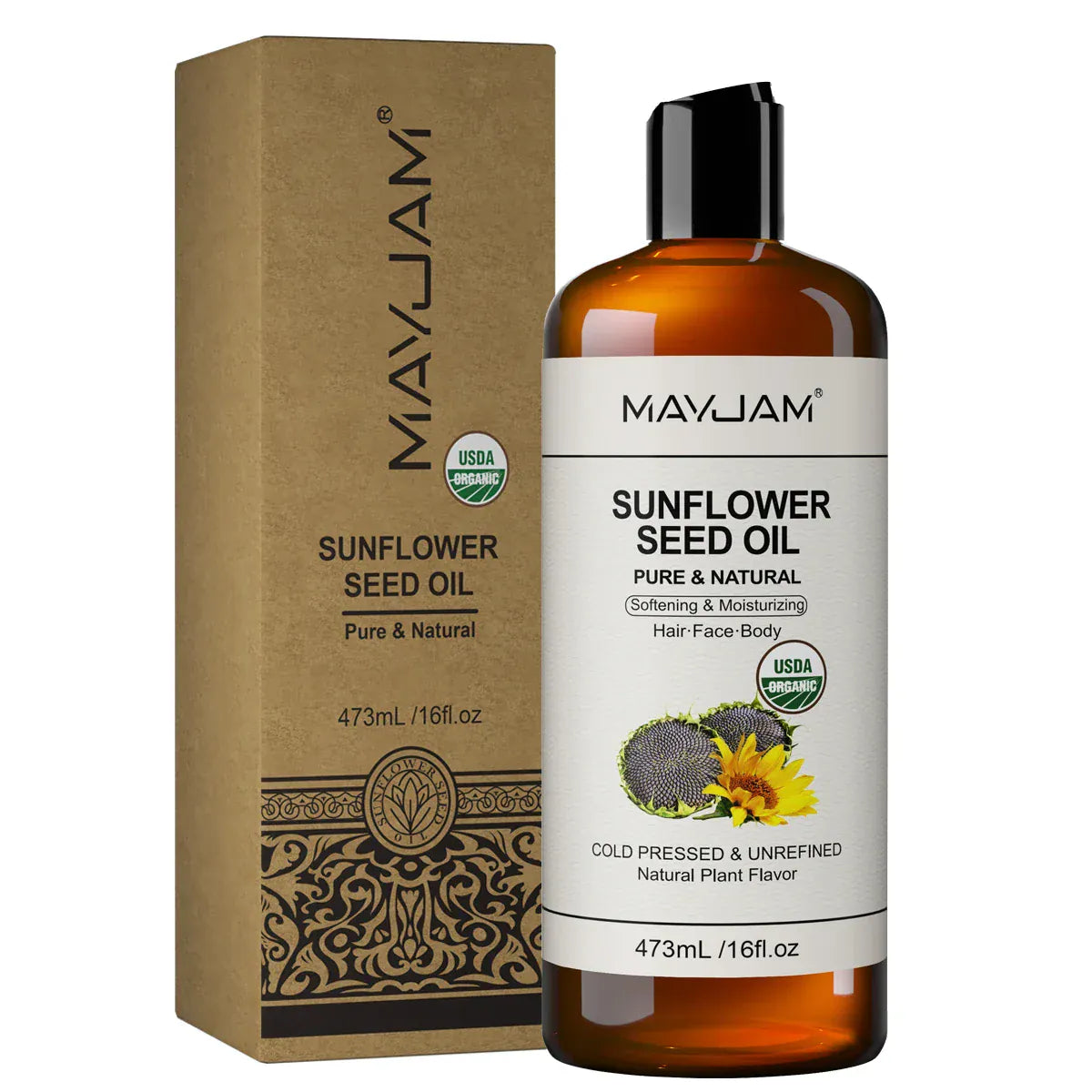 USDA Organic Sunflower Seed Oil for Skin & Hair - Maison Novaire