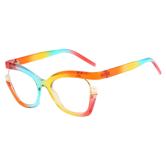 Unisex  Vintage Designer Pearl Cat Eye Optical Glasses - BLAKESTORE-NG