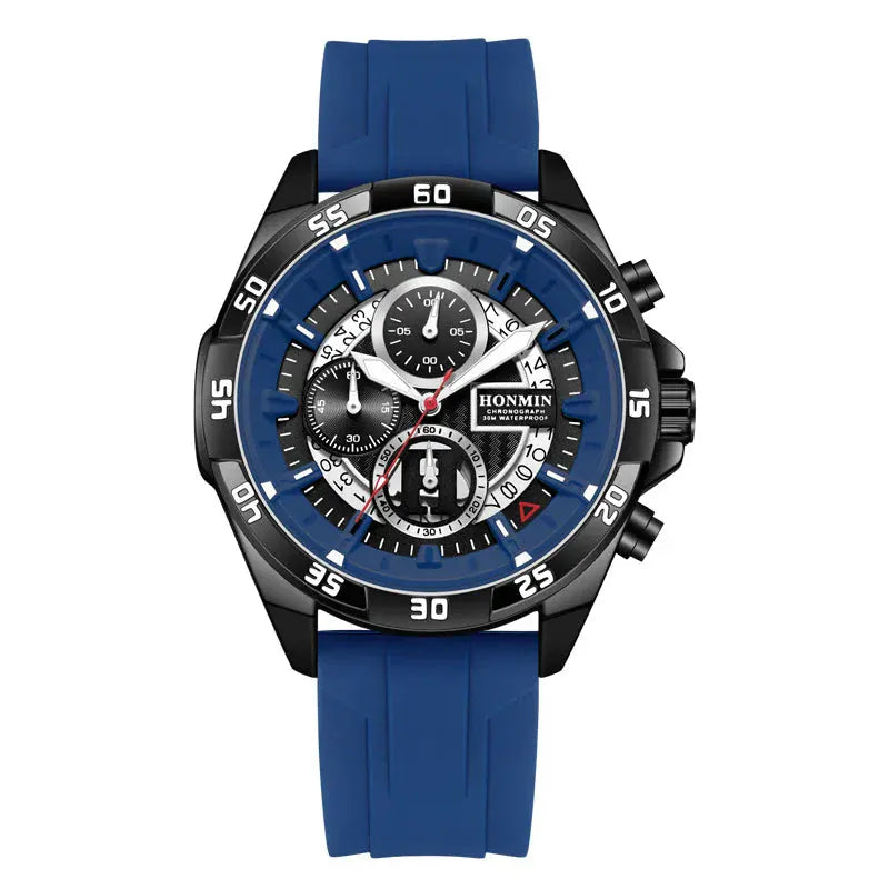 Unisex men’s watch with silicone strap. - BLAKESTORE-NG