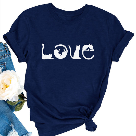 Valentine's Day LOVE Printed Women's  T-shirt - Maison Novaire
