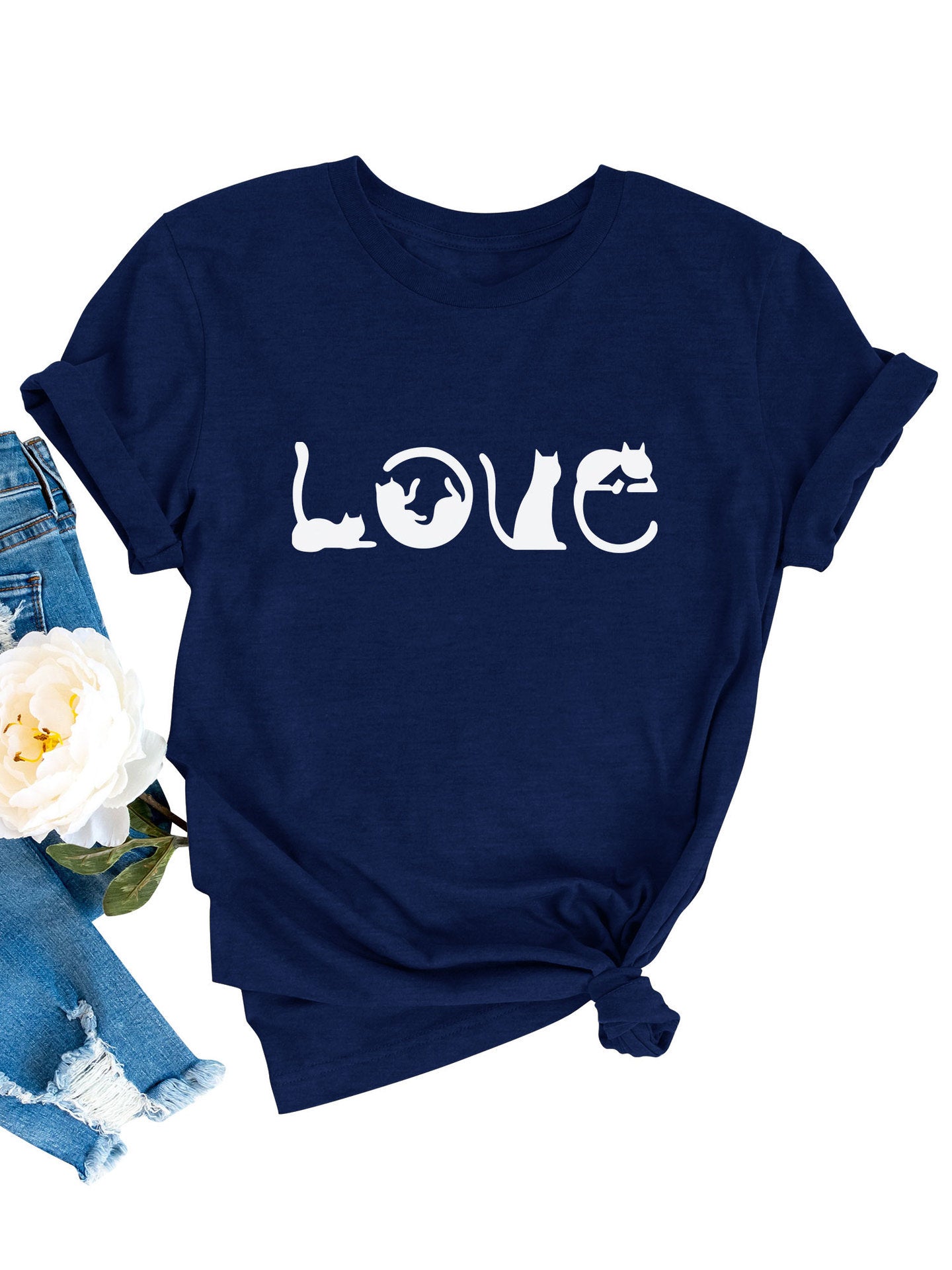 Valentine's Day LOVE Printed Women's  T-shirt - Maison Novaire