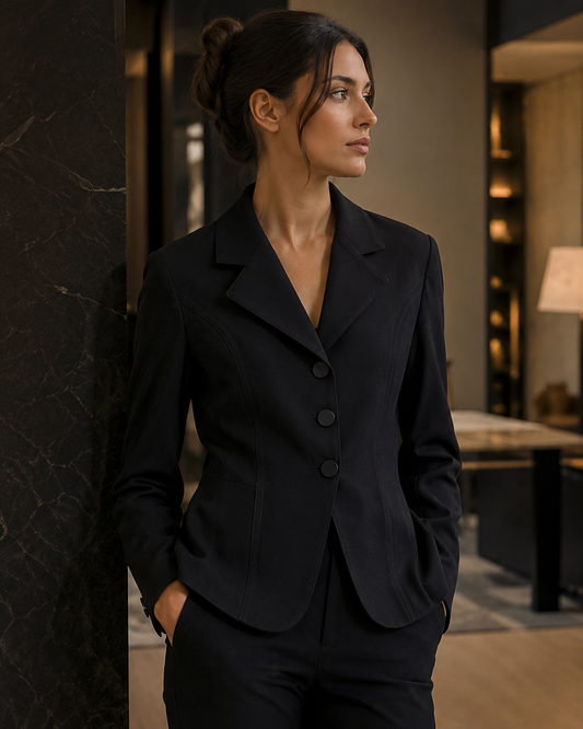 Waist-Defined Single-Breasted Jacket | Maison Novaire Collection  - 2 / Blazer - Maison Novaire