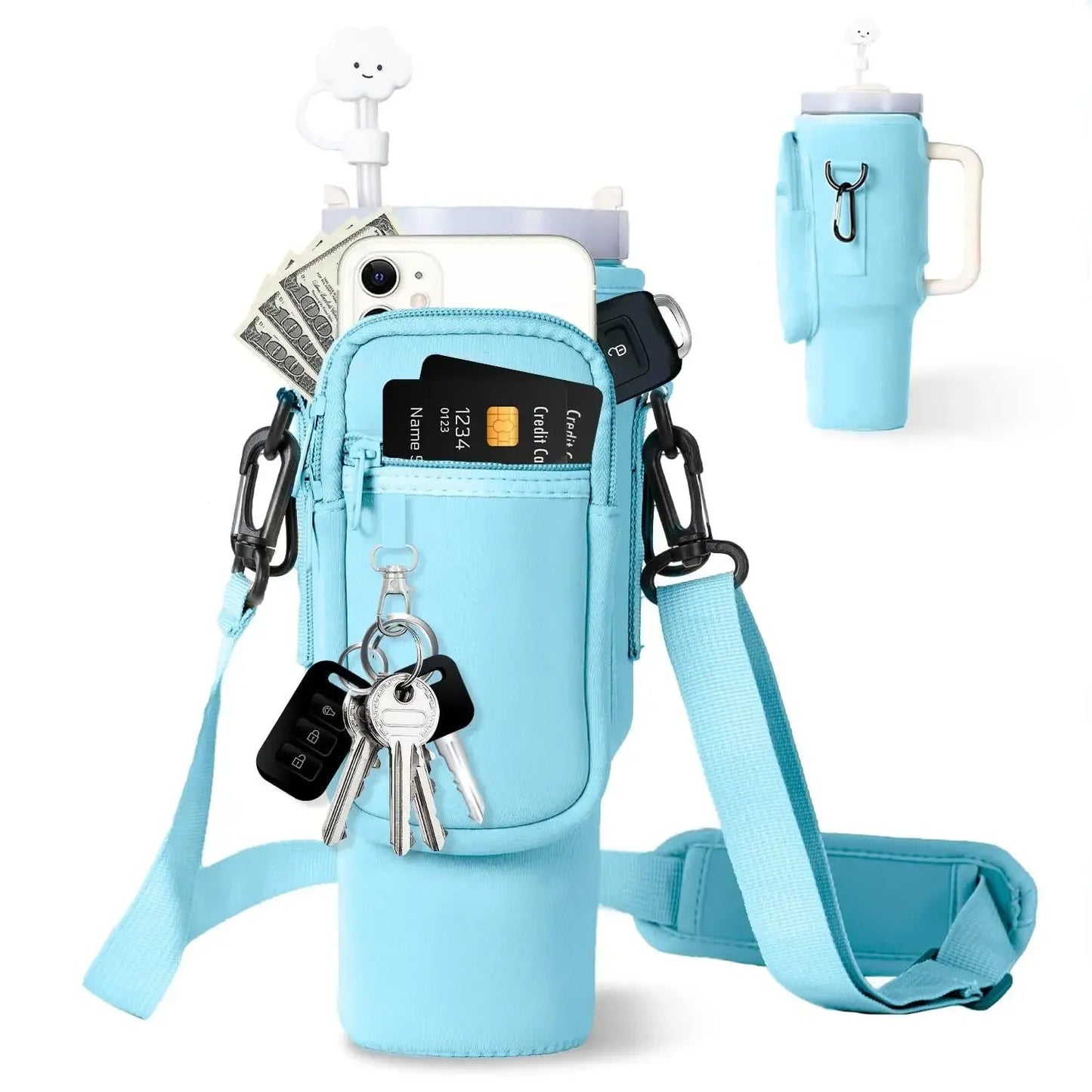 Water Bottle Carrier Bag for Stanley 40oz Tumbler. - Maison Novaire #