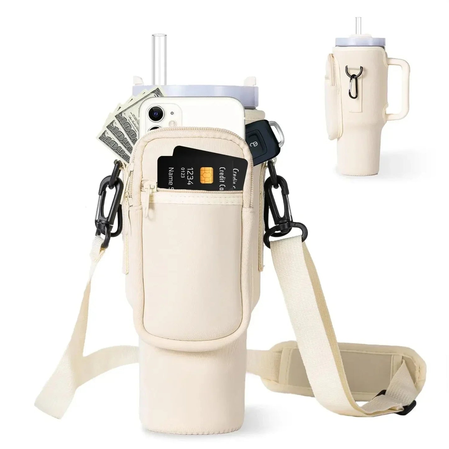 Water Bottle Carrier Bag for Stanley 40oz Tumbler. - Maison Novaire #