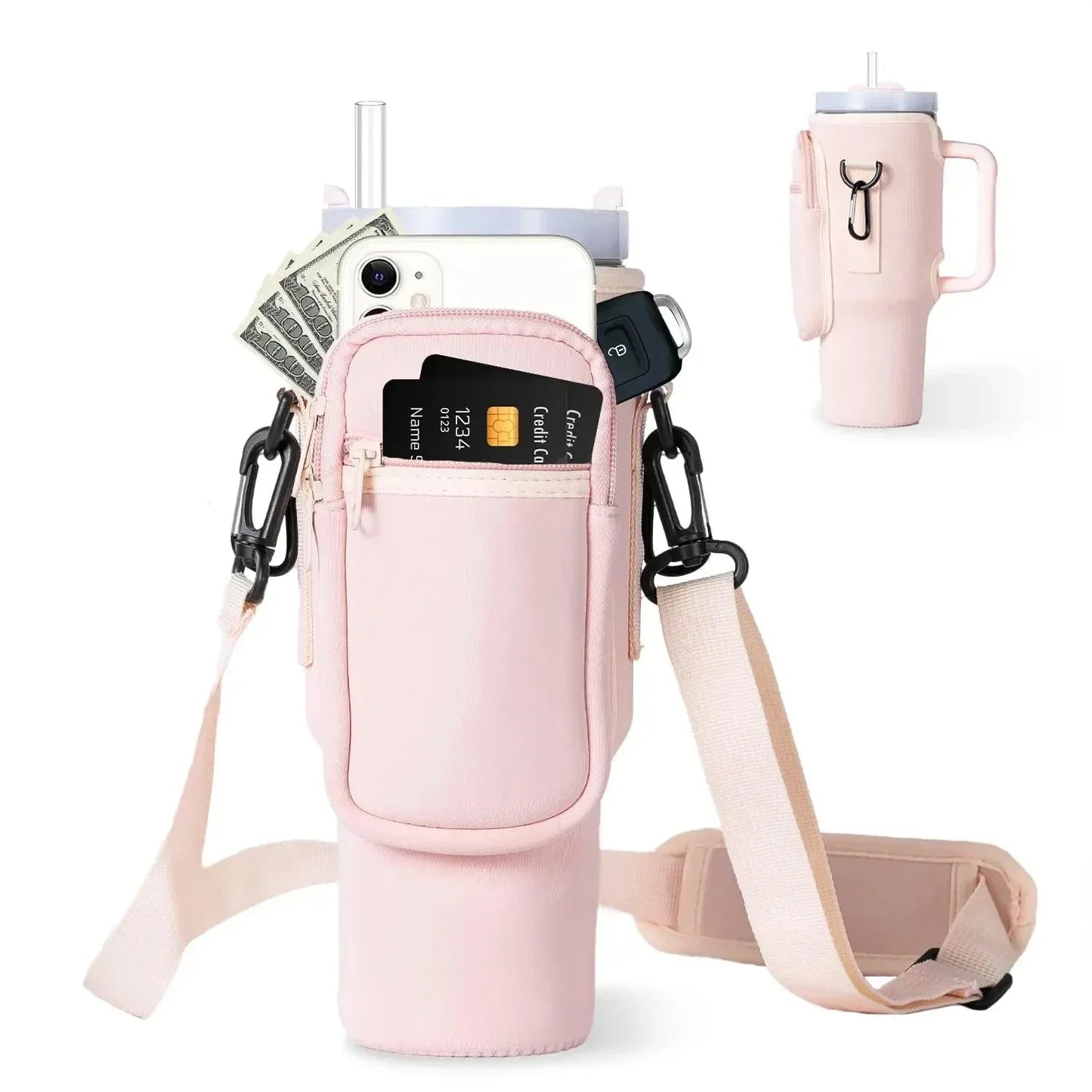 Water Bottle Carrier Bag for Stanley 40oz Tumbler. - Maison Novaire #
