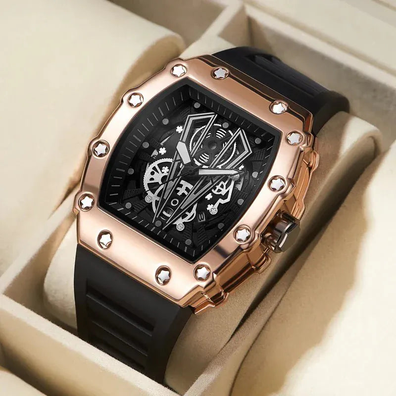 Waterproof Square Luminous Quartz Watch For Men. - BLAKESTORE-NG