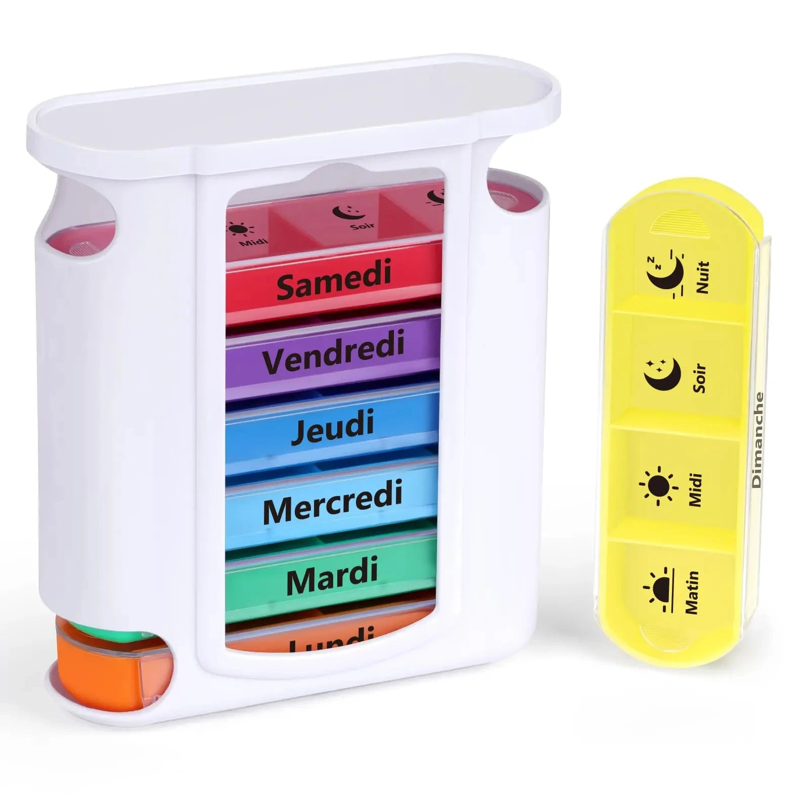 Weekly 4-Time Pill Organizer Box - Maison Novaire