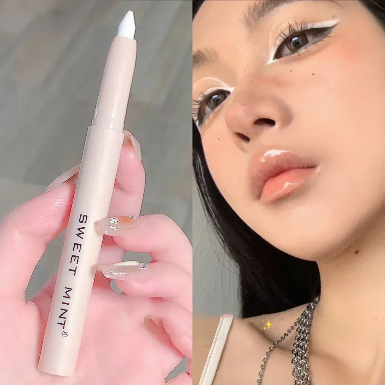 White Eyeliner Shiny Glitter Eyeshadow Stick. - BLAKESTORE-NG