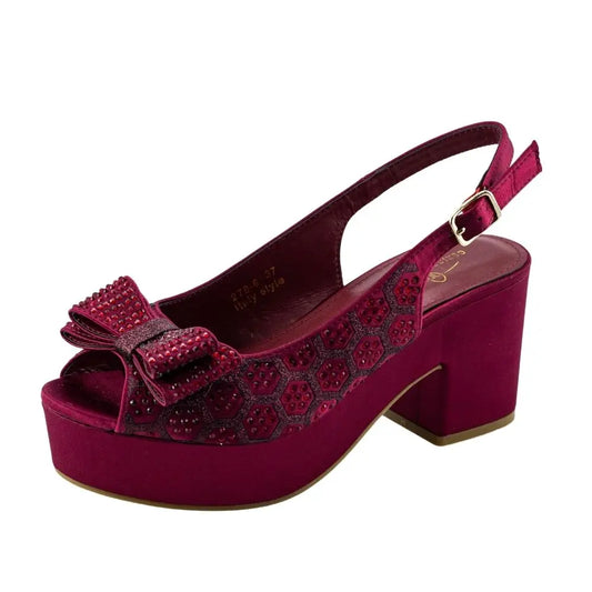 Wine Wedding High Heels Party Shoes - BLAKESTORE-NG