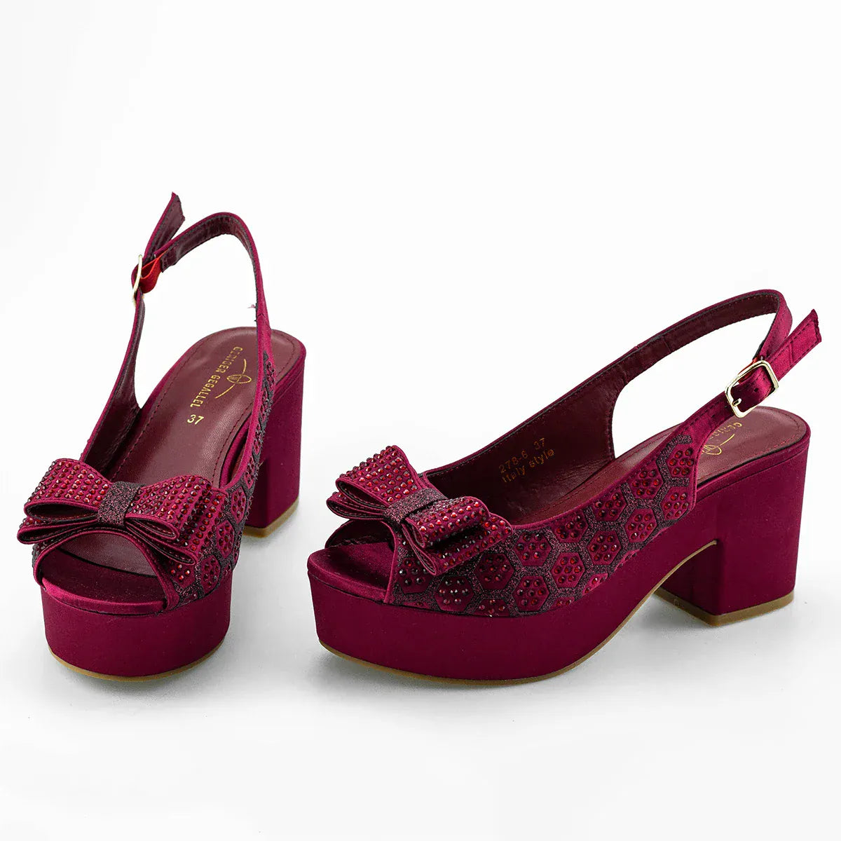 Wine Wedding High Heels Party Shoes - BLAKESTORE-NG