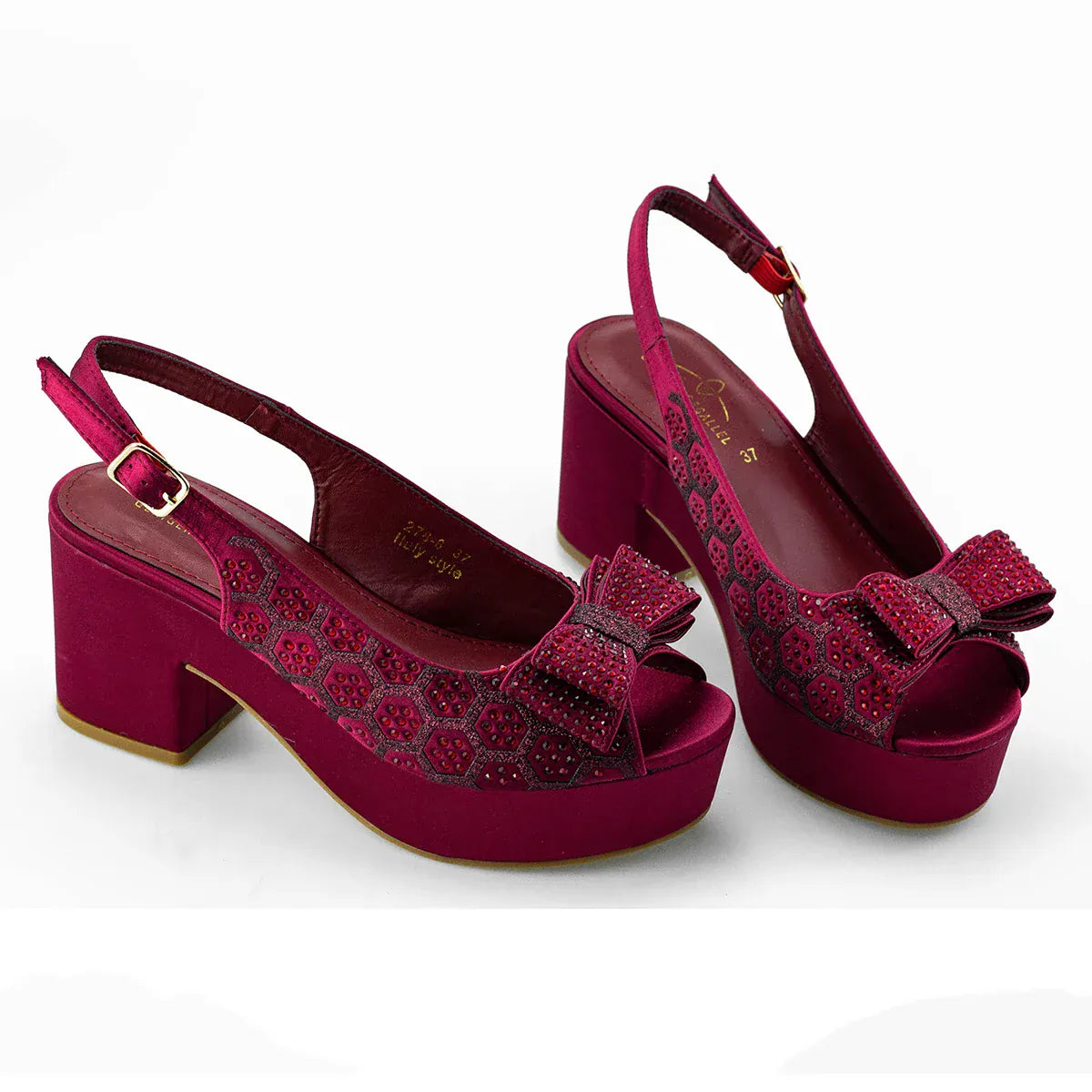 Wine Wedding High Heels Party Shoes - BLAKESTORE-NG