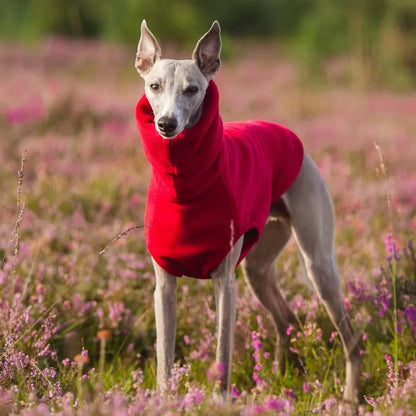 Winter Fleece Whippet Vest – Italian Greyhound Turtleneck Dog Clothes - Maison Novaire #