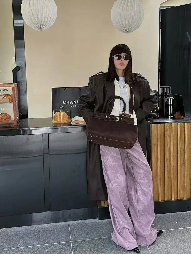 Winter Suede Leather Tote Russian-Style Women’s Shoulder Bag - Maison Novaire #