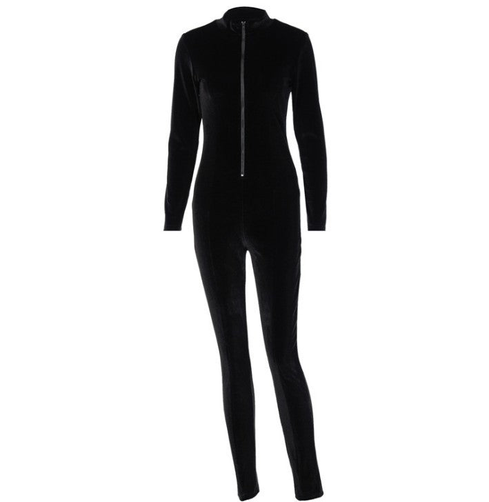 Women Long Sleeve Skinny Jumpsuit - Maison Novaire