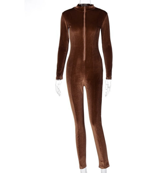 Women Long Sleeve Skinny Jumpsuit - Maison Novaire