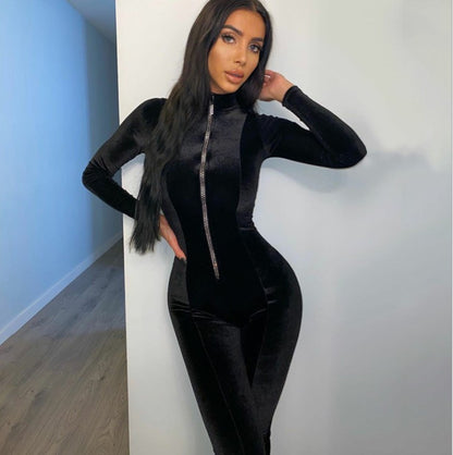 Women Long Sleeve Skinny Jumpsuit - Maison Novaire