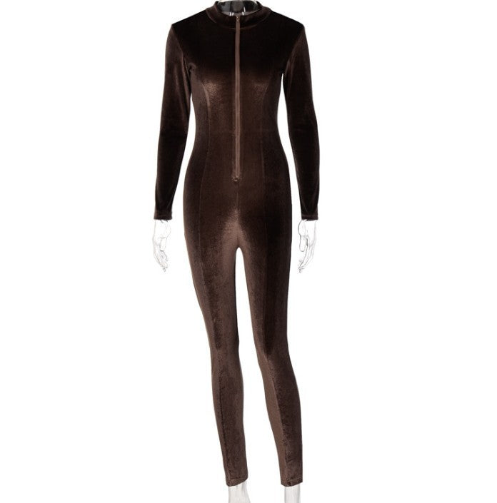 Women Long Sleeve Skinny Jumpsuit - Maison Novaire