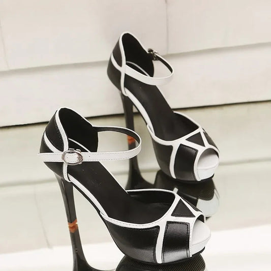 Women Summer Sandals European American Shoes.  - black / 34 - Maison Novaire